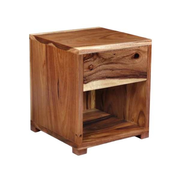 A Solid Wood 1 Drawer Night Stand