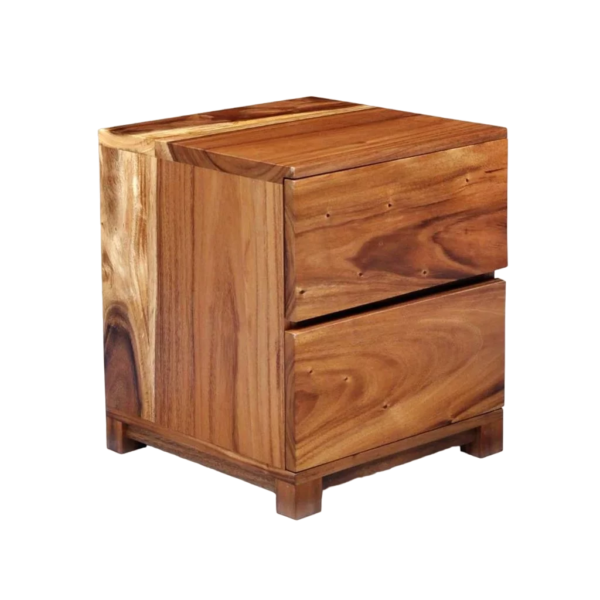 A Solid Wood 2 Drawer Night Stand