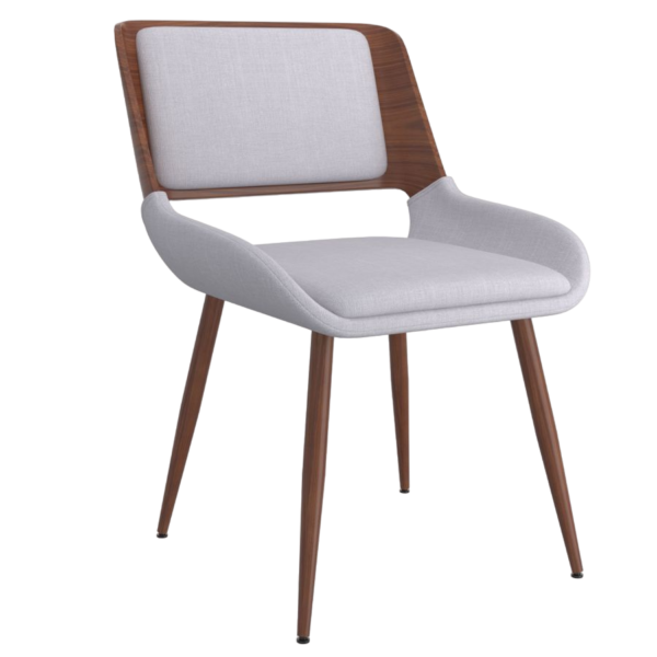 Hudson Side Chair in Grey Fabric